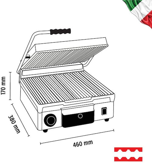 Alfa Frost Commercial Sandwich Maker with Ceramic Surface