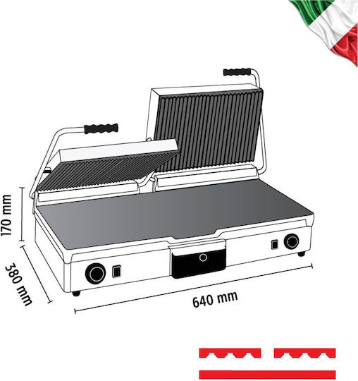 Alfa Frost Commercial Sandwich Maker with Ceramic Baking Surface