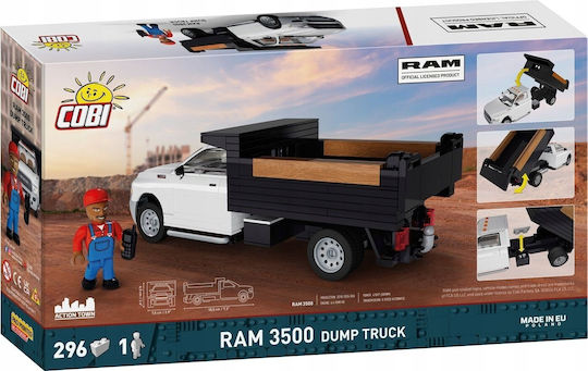 Cobi Building Blocks RAM 3500 Dump Truck for 7+ Years 296 Pieces