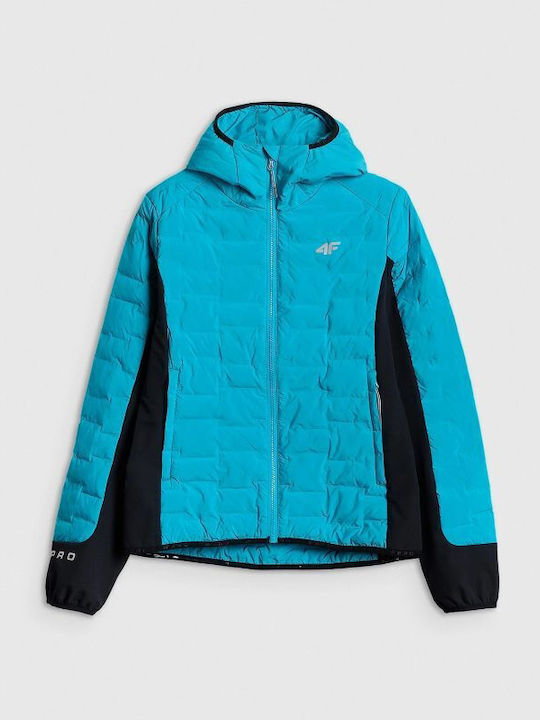 4F 4FWSS26TDJAF0850-35S Γυναικείο Μπουφάν για Σκι & Snowboard Ασημί