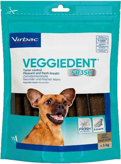 Virbac Veggiedent Treat for Dogs against Tartar & Plaque 114gr 15pcs