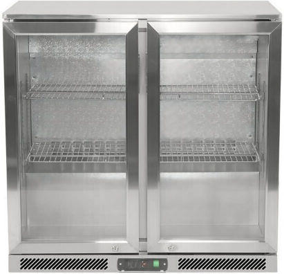ICS Getränkekühlschrank Rückwandbar 220lt Doppel H89.5xB90xT50.5cm