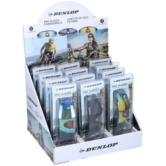 Dunlop Cycling Glasses with Black Frame and Dark Lenses