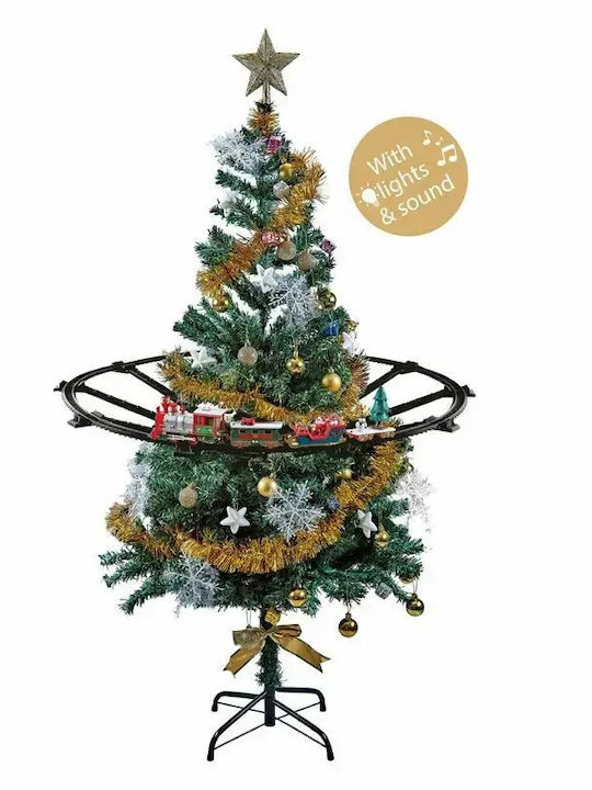 Electric Train Christmas Tree Sound Light 4 Carriages
