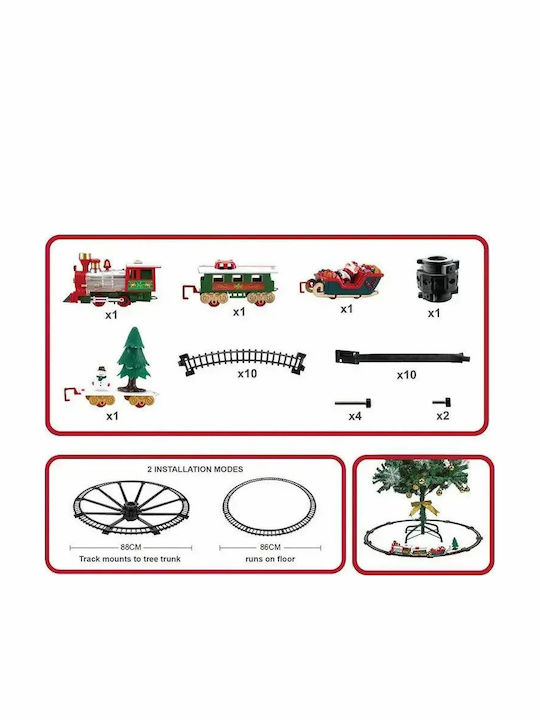 Electric Train Christmas Tree Sound Light 4 Carriages
