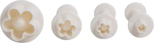 Sugar World Plastic Flower-Shaped Cookie Cutter 4pcs
