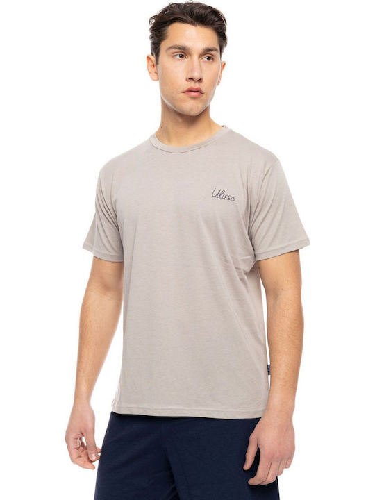 Ulisse Sommer Herrenpyjama Bluse Beige