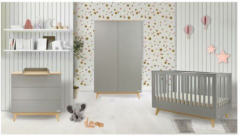 Baby Kommode mit 3 Schubladen Cappuccino 90x50x88cm