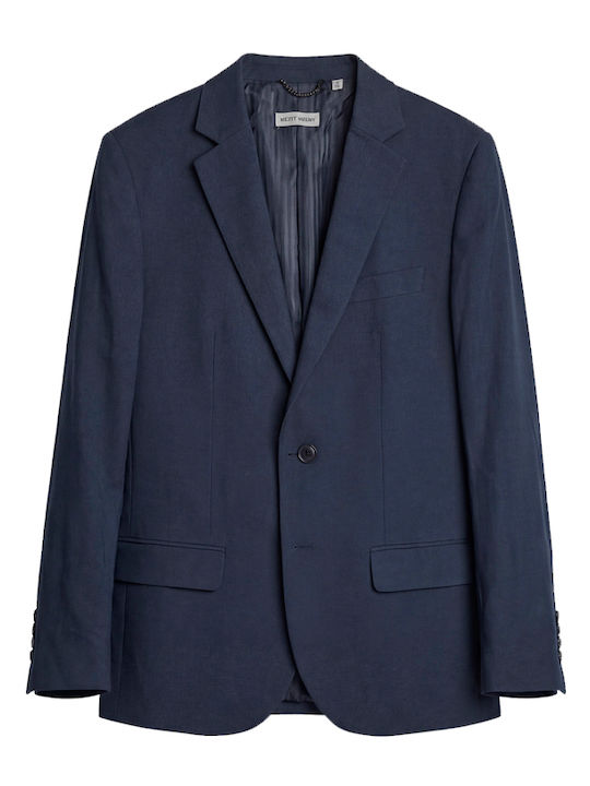 Summer Men’s Suit Jacket with Regular Fit Blue
