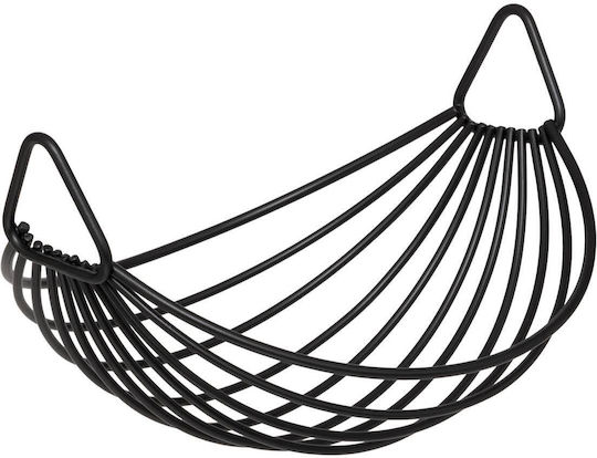5Five Φρουτιέρα Μεταλλική 2 Επιπέδων Μαύρη 34.5x34.5x28εκ.