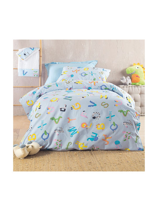 Rythmos Kids Duvet Set Single with Pillowcase Blue 160x240cm
