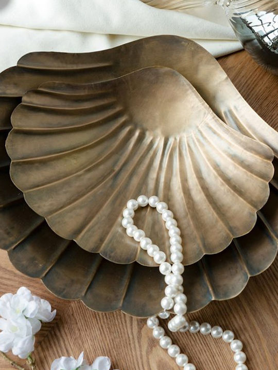 Artekko Solis Decorative Platter Metallic Gold 31.5x26.5x6cm