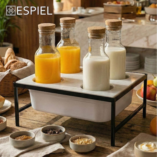 Espiel Bottiglia Grătare comerciale Sticlă con tappo in sughero Transparent 1000ml