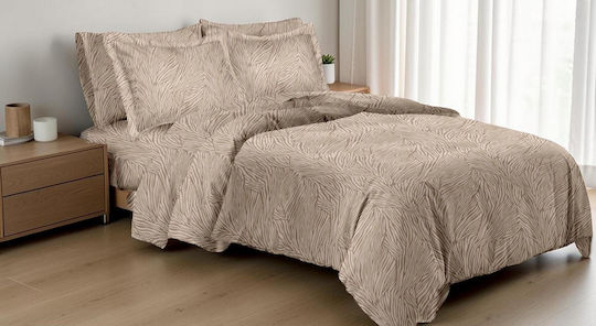 Linea Home Super-Double Set 4 Pieces 220x260cm Moca Linea Home Super-Double Set 4 Pieces 220x260cm Moca