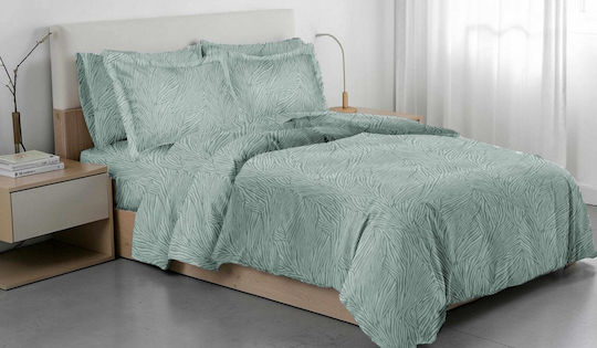 Linea Home 261 Module Cearceafuri de Pat cu 1 Față de Pernă Dublu 200x260 cm Petrol (4 Bucăți)