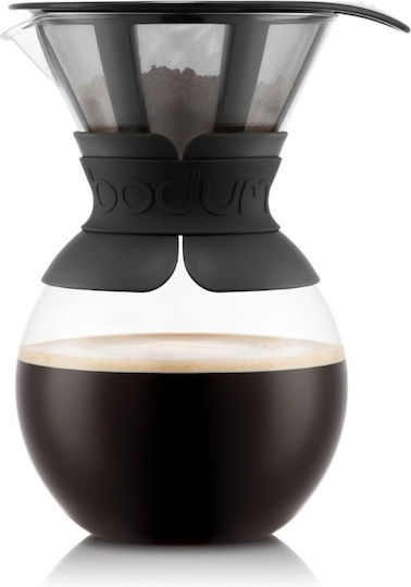 Bodum Filterkaffeemaschine Handbetrieb Rostfreier Stahl Schwarze 500ml