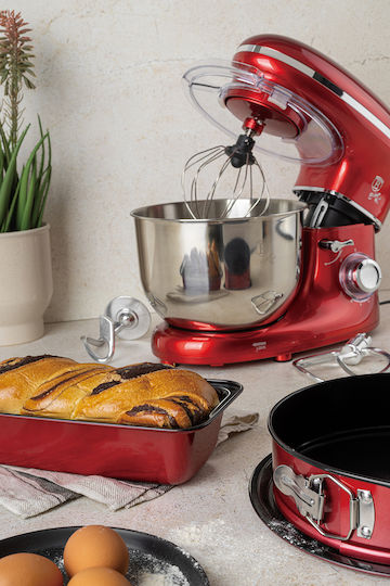 Berlinger Haus Stand Mixer 1300W with Stainless Bowl 6lt Burgundy