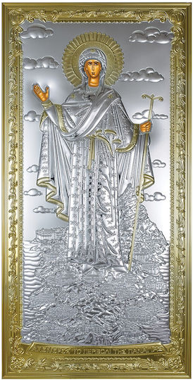 Slevori Icoană Maica Domnului Cu Pruncul Argint 24.5x9.2cm