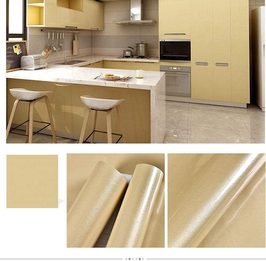 Self-Adhesive Vinyl Gold Wallpaper 60x500cm