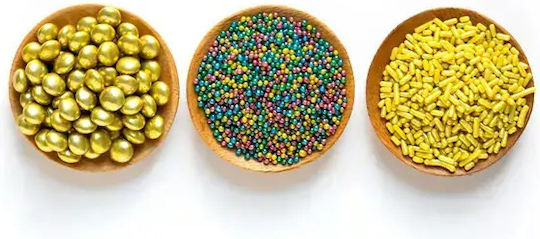 Essbare goldene mehrfarbige Dekorationen Set aus 3