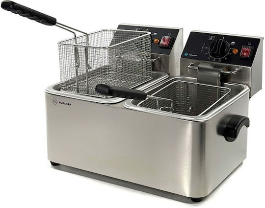 Fresh Electric Double Fryer 2.5kW Capacity 2x4lt