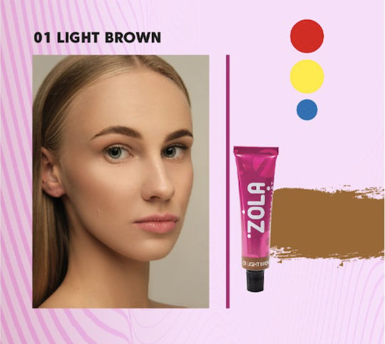 Zola Collagen Βαφή για Φρύδια Light Brown 5ml