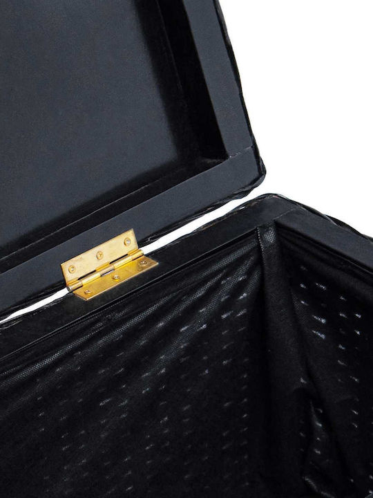 Vidaxl Κουτί Αποθήκευσης Αποθήκευση Μαύρο 110 X 35 X 45 Cm