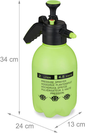 Relaxdays Drucksprüher mit Gewicht 2lt in Grün Farbe