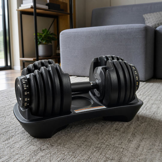 MotivationPro Dumbbell 1x 24kg Adjustable with Stand