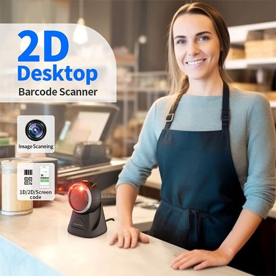 Qoltec Handheld-Scanner Verkabelt mit Lesbarkeit von 1D Barcodes