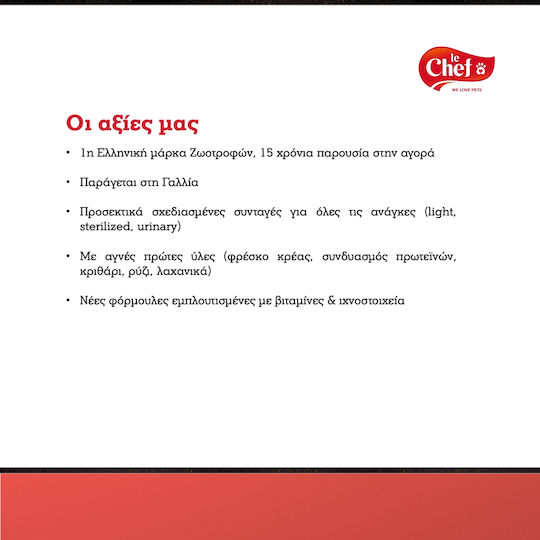 Le Chef Bonnies Μπισκότο Σκύλου με Δημητριακά και Κρέας 400gr
