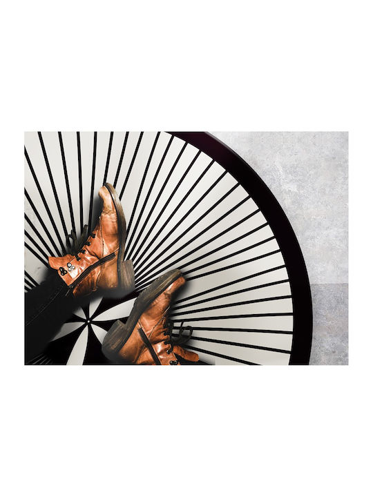 Tulup Round Kitchen Mat Black 100cm