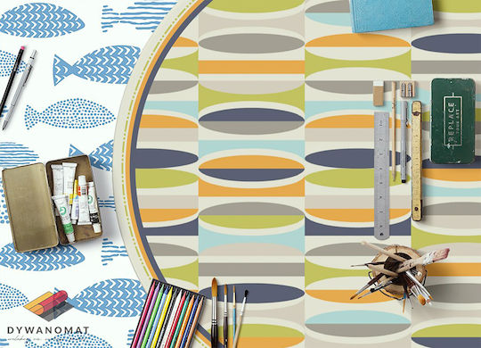Tulup Round Kitchen Mat Green 100cm