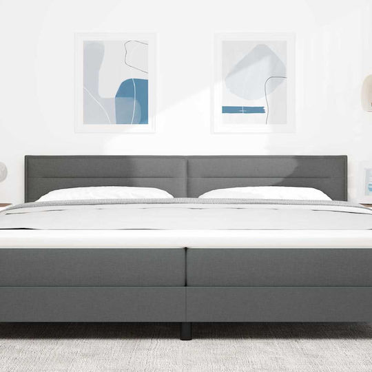 vidaXL Bed Headboard made of Fabric Dark Gray 200x70cm