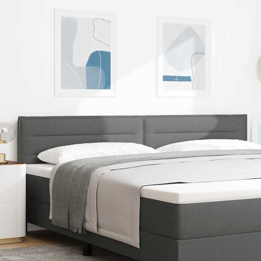 vidaXL Bed Headboard made of Fabric Dark Gray 200x70cm