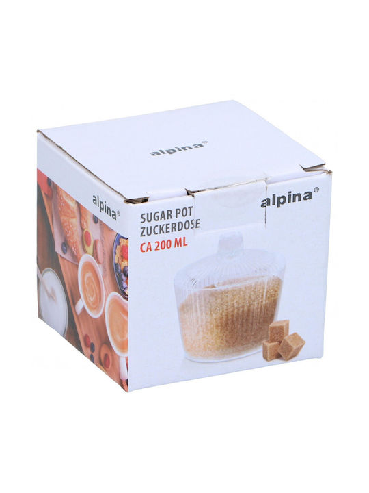 Ζαχαριέρα Γυάλινη Διάφανη 200ml/8,5x9,1cm