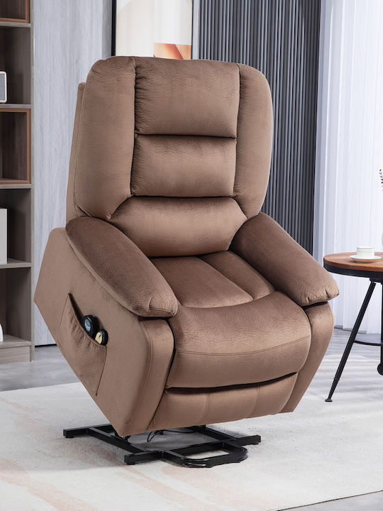 Кадифена Кафява Лежанка 90x93x110см 713-161V90BN