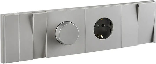 LED Dimmerschalter Rotierend 100W in Graue Farbe