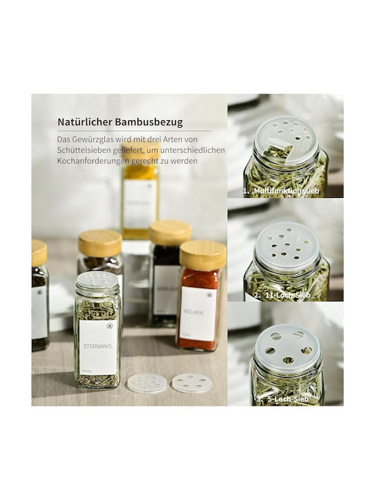 Gewürzgläser Glas Transparent 12 Stück