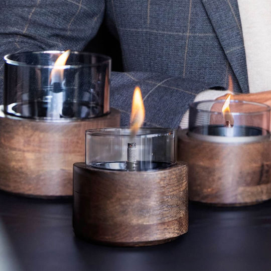 Tenderflame Desktop Bioethanol Fireplace Indoor Outdoor Brown