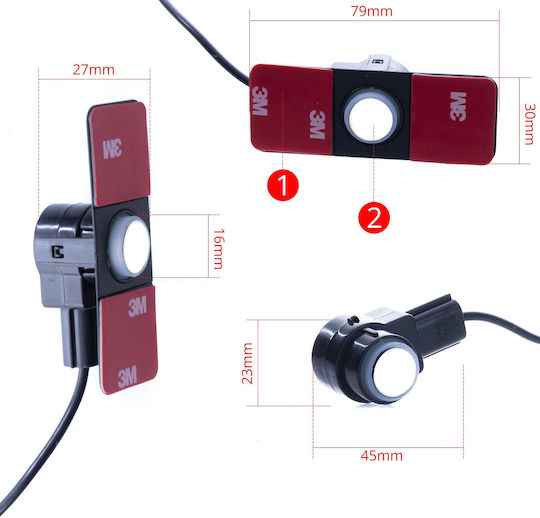 Einparts Parking Sensors 4 Sensors Cars Rear Installation