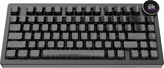 Ajazz AK820 V2 Pro Ασύρματο Gaming Πληκτρολόγιο 75% με RGB φωτισμό (Αγγλικό US)