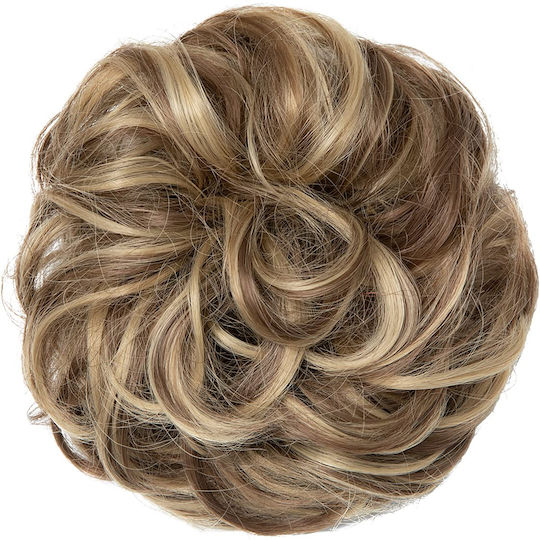 Synthetic Hair Synthetic Clip-in Bun Ponytail Wavy Brown Blonde