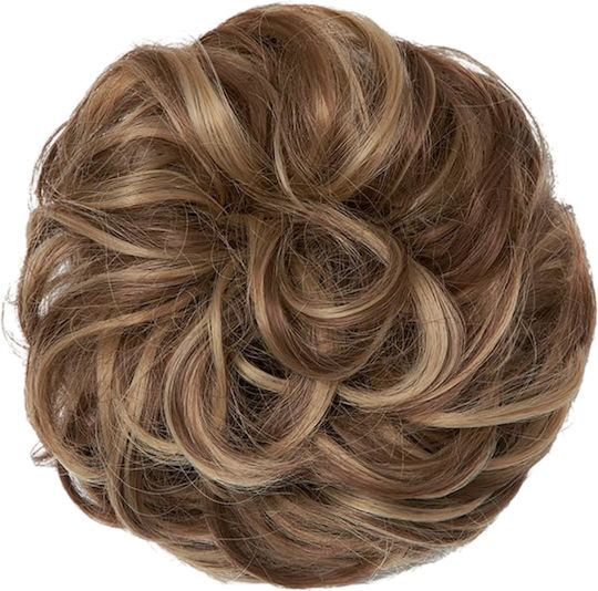 Synthetic Hair Synthetic Clip-in Bun Ponytail Wavy Blonde Brown