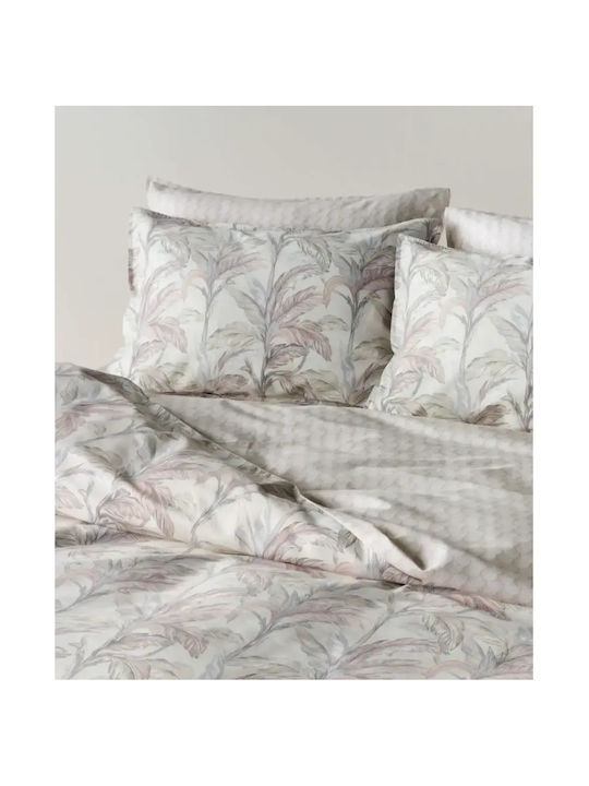Kentia Kernel 20 Σετ Σεντόνια Υπέρδιπλα 240x270εκ. Cream-pink-grey (4τμχ)