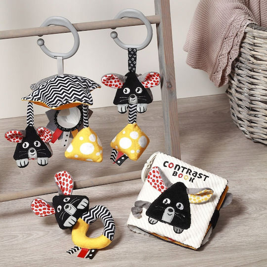 Babyono Hanging Cot and Stroller Toy Mouse for Newborns