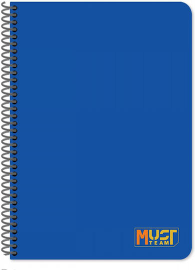 Must Team Spiral School Notebook Ruled A4 150 Paper Sheets 5 Subjects