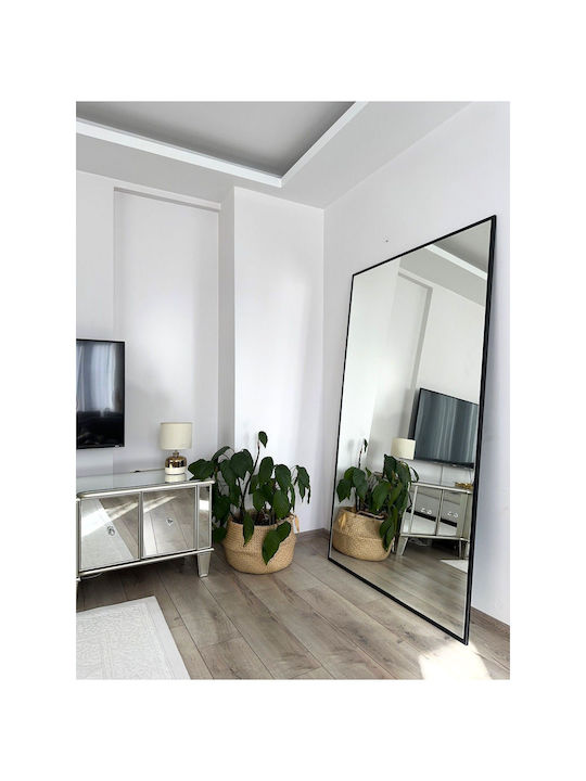 SteweHome Full Length Wall Mirror with Metallic Frame 180x100cm