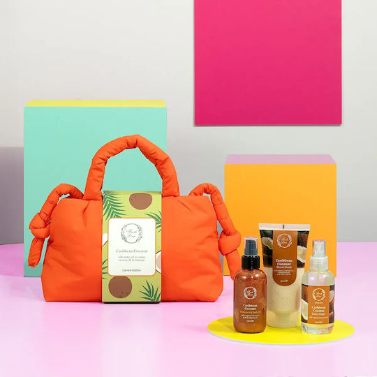 Fresh Line Caribbean Coconut Travel Set για Καθαρισμό Σώματος & Λάμψη 3τμχ