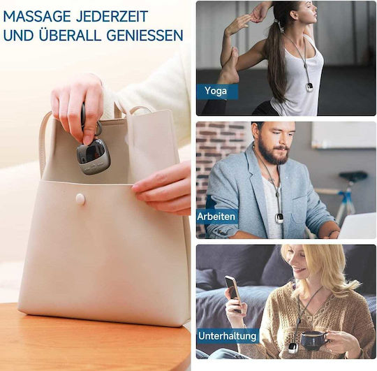 Rechargeable Massage Device for Neck Waist Body and Hands with Heating Function Red